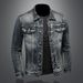 Men's Clothes High Quality Trendy Denim Top Button Vintage Denim Jacket_viptrois.com