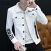 Men's Clothing Men's Handsome Thin Jacket Men's Korean Style Slim Denim Jacket Trendy Spring and Summer Personalized Men's Versatile Denim Jacket_viptrois.com