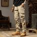 Men's Stylish Cargo Pants - High Street Loose Fit Utility Trousers With Multi-Pockets, Durable & Comfortable (Black, Gray, Army Green, Khaki)_viptrois.com