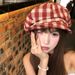 New Plaid Beret For Women, Autumn And Winter, Face-Slimming Cloud Artistic Versatile Octagonal Hat, Newsboy Painter Hat_viptrois.com