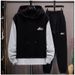 Men's Clothing Waffle Sweatshirt Suit Men's Four Seasons Brand Running Sportswear Handsome Boys Clothes Set_viptrois.com