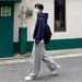 Men's Clothing Style Trendy Wide Leg Sweatpants Cotton Loose Gray Sports Pants Casual Trousers_viptrois.com
