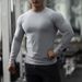 Men's Clothing Sports Fitness Clothes Autumn And Winter New Long Sleeved Sweatshirt Slim Round Neck High Elastic Quick Drying Breathable_viptrois.com