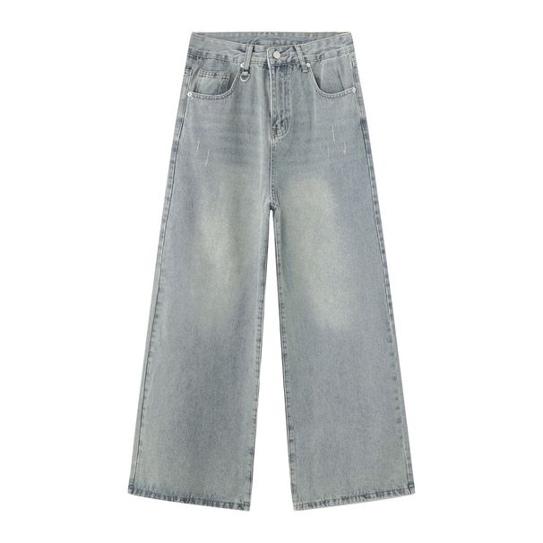 Nordmann MTLCLOTHES Men's Clothing| Autumn New Loose Washed White Cowhide Shirt Jacket And Pants Set_viptrois.com