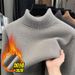 Autumn Winter 720G Thickened Snow Fretta Velvet Turtleneck Sweater Men's Simple Solid Color Casual Warm Base Shirt_viptrois.com