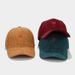 New style small love embroidered corduroy baseball cap, simple and fashionable trendy duckbill cap for men and women, personalized hat_viptrois.com