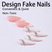 Wear High End Nails Ins Style French Almond Nails Shell Nail Art Pieces Detachable Nail Pieces 24 Pieces_viptrois.com