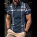 Cross-border European American Spring Autumn New Zipper Collar Short Sleeve Men's Polo Shirt For And_viptrois.com