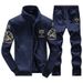 M-9XL Large Men's Casual Fashion Sports Youth Spring and Autumn Sweater Cardigan Trendy Knitted Set_viptrois.com