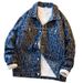 Men's Clothing Heavy Industry Full Print Jacquard Denim Jacket Spring And Autumn Handsome Casual Jacket_viptrois.com