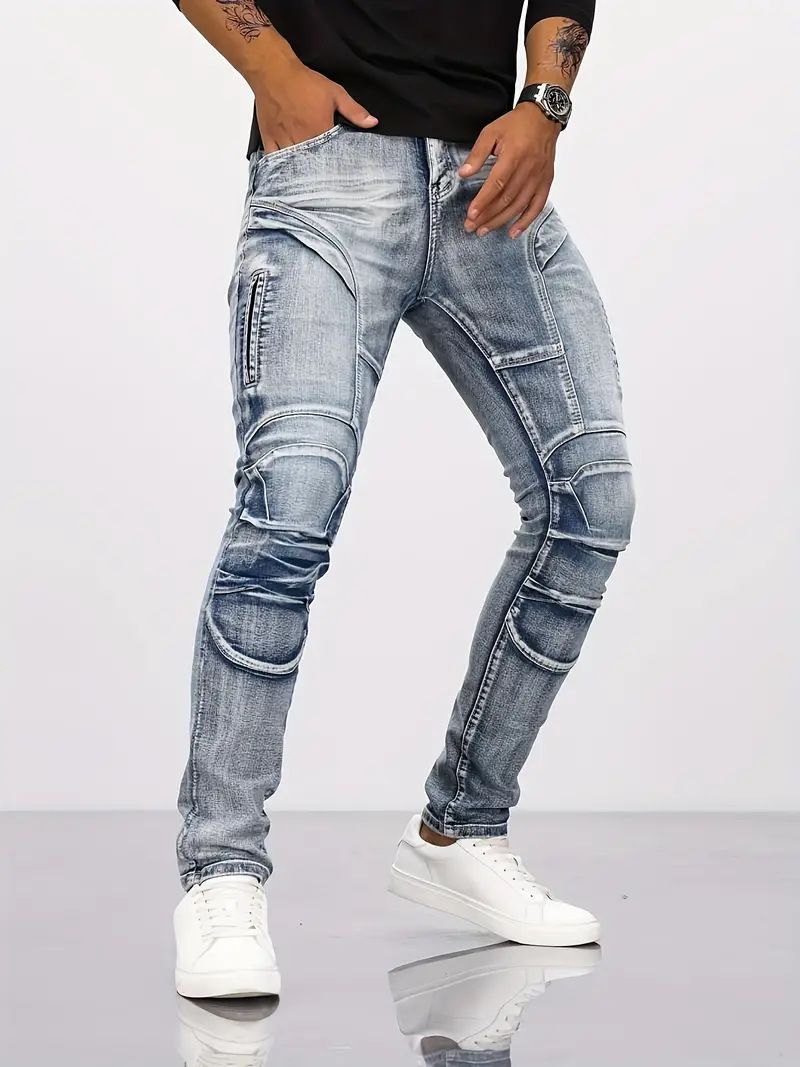 Men's Clothing Strictly Selected Good Goods Motorcycle Jeans Men's Elastic Cycling Pants Kevlar Tear Resistant Motorcycle Jeans_viptrois.com
