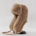 Trapper Hats Hat women's winter outdoor cold cycling hat Warm wool hat thick ear protection cotton hat windproof thunder cap_viptrois.com