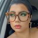 Square Hollow-Out Blue Light Blocking Glasses Rivet Frame For Women/Men Fashion Photoshoot Eyewear_viptrois.com