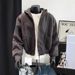 Men's Heavyweight Paris Grey Zip-Up Hoodie - 400g Warm Patchwork Deconstructed Streetwear Jacket For Autumn & Winter_viptrois.com
