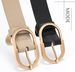Leather For Jeans Fashion Gold Buckle Women's Dress Belt_viptrois.com