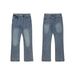 Men's Clothing Cleanfit Ripple Blue Cow Must Have Ripple Washed Lightning Pattern Flared Jeans Bootcut Trousers Men_viptrois.com