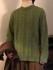 Couple Fried Dough Twists Sweater Men's Winter Thickened Men's Long Sleeve Knitwear Round Neck_viptrois.com