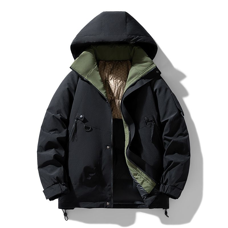 Men's Winter Graphene-Enhanced Thickened Cotton Jacket - Windproof, Water-Resistant, Lightweight & Warm Hooded Coat For Outdoor & Casual Wear_viptrois.com