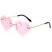 Men's Sunglasses Trendy Street Shooting Stage Catwalk Glasses Men's Personality Peach Heart Flame Party Glasses_viptrois.com