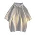 Men's Clothing Simple summer salt suit temperament popular fashion lazy men waffle leisure sports short sleeved suit trend_viptrois.com