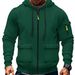 Men's Zip-Up Hoodie With Multiple Pockets – Lightweight Pullover For Casual & Outdoor Wear (White, Black, Navy, Army Green & More) – S To Xxxl_viptrois.com
