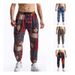 Men's Ethnic Print Loose Fit Casual Pants - Elastic Waistband, Wrinkle-Free Polyester, (Black/Beige/Navy/Red)_viptrois.com
