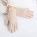 Women's Gloves Autumn And Winter Cashmere Gloves For Women With Rabbit Fur And Velvet, Finger Separated, Touch Screen, Cycling Windproof And Warm_viptrois.com