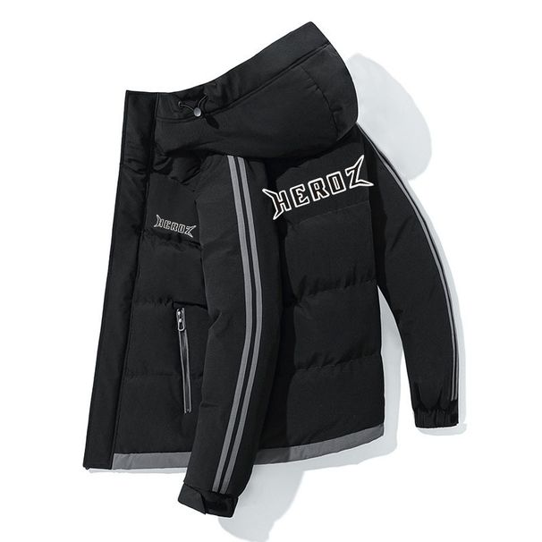 Men's Clothing Winter Warm Men's Cotton Coat Thickened Hooded Casual Hero Letter Cotton Coat Workwear Fashion Cold Proof Jacket_viptrois.com