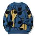 Cartoon Jacquard Sweater - American Streetwear Style, Unisex Oversized Knit Pullover For Couples & Casual Wear_viptrois.com
