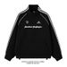 Men's Clothing Contrast Color Three Bar Cardigan Sweatshirt Men's Trendy Brand Loose Casual Stand Up Collar Jacket Heavyweight Couple Sports Tops_viptrois.com