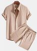 2025 Summer Men's Clothing Shirt Casual Loose 3D Print Short Sleeve Shorts Ice Silk Set_viptrois.com