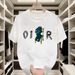 Youth Men Women Pure Cotton Short Sleeve T-Shirt Summer Trendy Street Style Loose Round Neck Top Fashionable Ins Style_viptrois.com