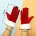 Christmas Red gloves White furred cuffs Festive gloves Christmas gloves Christmas Festive party ceremonial gloves Winter_viptrois.com