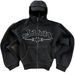 Men's Clothing Hooded Sweatshirt Unisex Hooded Streetwear Sweatshirt - Oversized Hip-Hop Style With Patchwork Design, Black, S/M/L/XL_viptrois.com