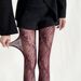 Silk Stockings Hollow Floral Fishnet Stockings Y2k Fishnet Stockings Black Sexy Bottoming Socks_viptrois.com