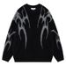 Men's Clothing Autumn And Winter Trend Round Neck Men's Mohair Sweater Casual Loose Knit Pullover Streetwear Unisex Crewneck Sweater For Winter_viptrois.com