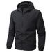 Men's Lightweight Hooded Jacket – Water-Resistant Workwear Style, Zip-Up Utility Pockets (Army Green/Black/Navy, M-5XL, Spring & Fall Casual Wear)_viptrois.com