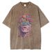 Men's Clothing Cotton T Shirt Flowers Emerge From The Eyes And Head Of A Person Graphic T Shirt Vintage Van Gogh Style Men_viptrois.com