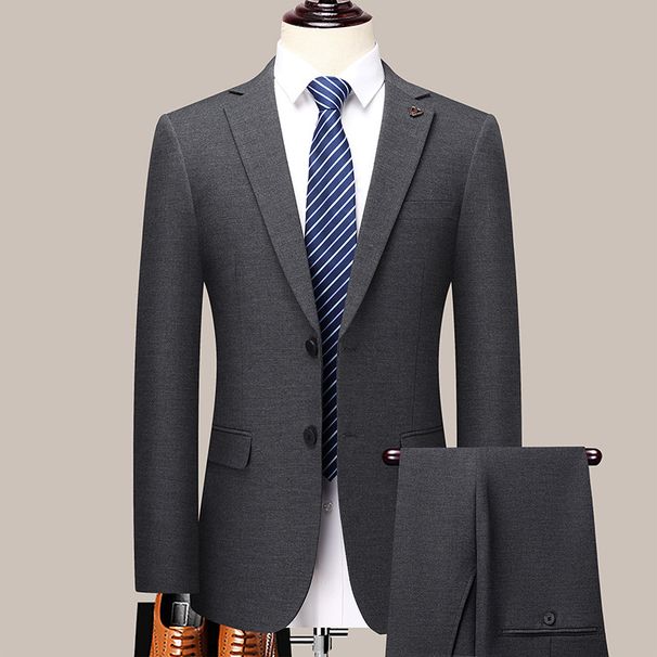 Suit Suit, Men's Spring And Autumn Styles, Wool Fabric, Father's Middle-Aged Wedding Banquet Dress, Business Casual_viptrois.com