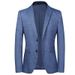 Men's Clothing Lashibert men's suits spring and autumn men's plaid suits style slim small suits men's casual blue jacket_viptrois.com