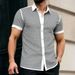 Men's Geometric Polka Dot Button Shirt Short Sleeved Casual/ Formal Fashionable For Vacations And Everyday Wear Summer And Spring_viptrois.com