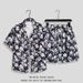 Men's Clothing Ins Summer Loose Short Sleeved Shorts Suit Trendy Handsome Beach Floral Couple Clothes_viptrois.com