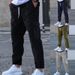 Men's Trousers Corduroy Trousers Men's Autumn Loose Straight Wide-leg Trousers Solid Color Multi-pocket Men's Casual Trousers_viptrois.com