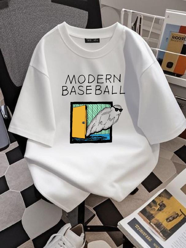 Modern Baseball Band Ghost Funny T Shirt Full Size S 5XL Versatile Streetwear Fashion Homme Stylish Summer Comfortable Stretched Breathable Unisex_viptrois.com