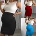 Family matching women's clothing sleeveless contrast color stitching maternity dress dress hip skirt_viptrois.com