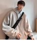 Loose Couple Jacket, American Sports Hoodie, Men's Button Up Stiff Hooded Sweatshirt_viptrois.com