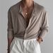 Men's Clothing Breathable Slim Fitting Long Sleeved Business Casual Commuter Shirts Sun Proof Thin Cardigans_viptrois.com