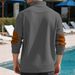 European And American Cross-Border Men's Stand Collar Casual Sports Jacquard Button Embroidered Long Sleeve Henry_viptrois.com