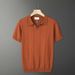 Men's Clothing Summer Thin Knitted Ice Silk Solid Color Short Sleeve Polo Shirt Men's Simple Multicolor Lapel Top Clothes One Piece Delivery_viptrois.com