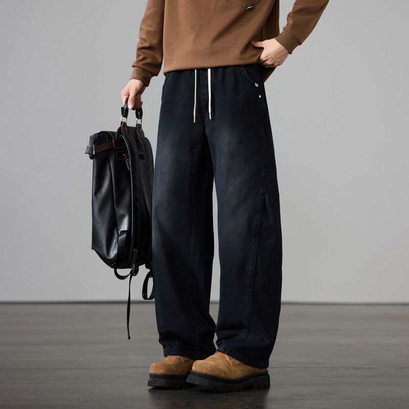 Vintage Style Jeans For Men & Women – High Street Loose Fit Straight-Leg Denim Pants, Durable & Casual_viptrois.com
